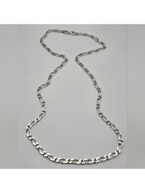 Monet Figaro Chain Necklace Silver Plated 30''